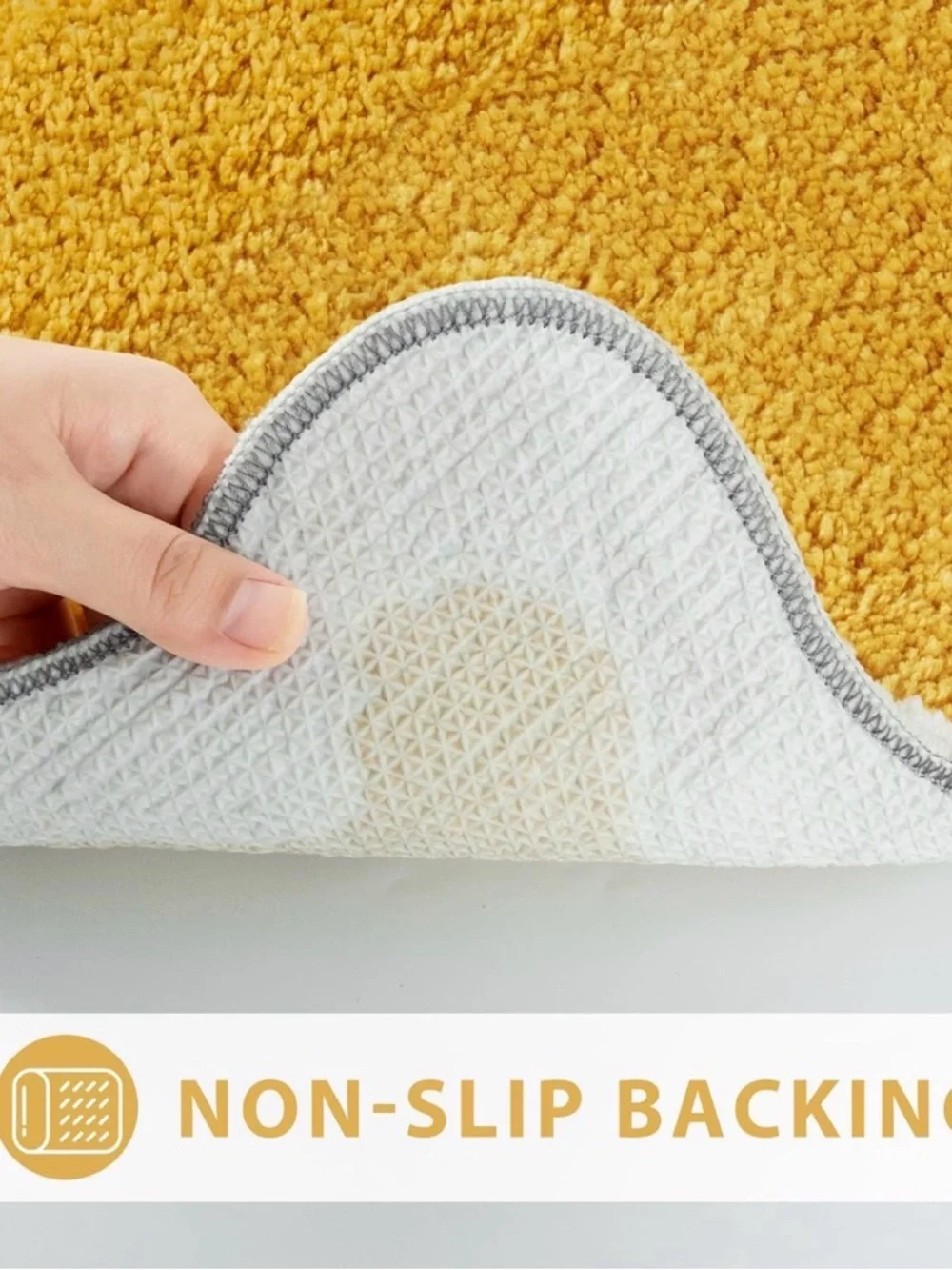 3-Piece Scalloped Bathroom Rug Set, new